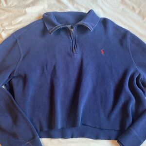 Ralph Lauren Navy Zip-Up Sweater